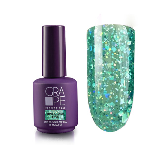 Grape Glass Fire Gel Color Mint 15ml.