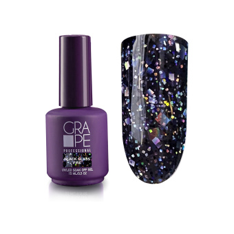 Grape Glass Fire Gel Color Black 15ml.