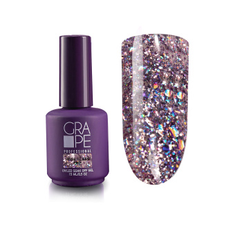Grape Glass Fire Gel Color Rose 15ml.